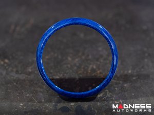 Alfa Romeo Giulia Front V Shield Grill Frame + Emblem Frame Kit - Carbon Fiber - QV Model - Blue Candy Alfa Romeo Giulia Front V Shield Grill Frame + Emblem Frame Kit - Carbon Fiber - QV Model - Blue Candy